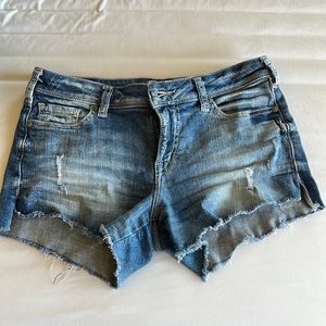 Silver Jean Shorts